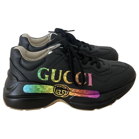 gucci rhyton sneakers black multicolor|gucci rhyton sneakers cheap.